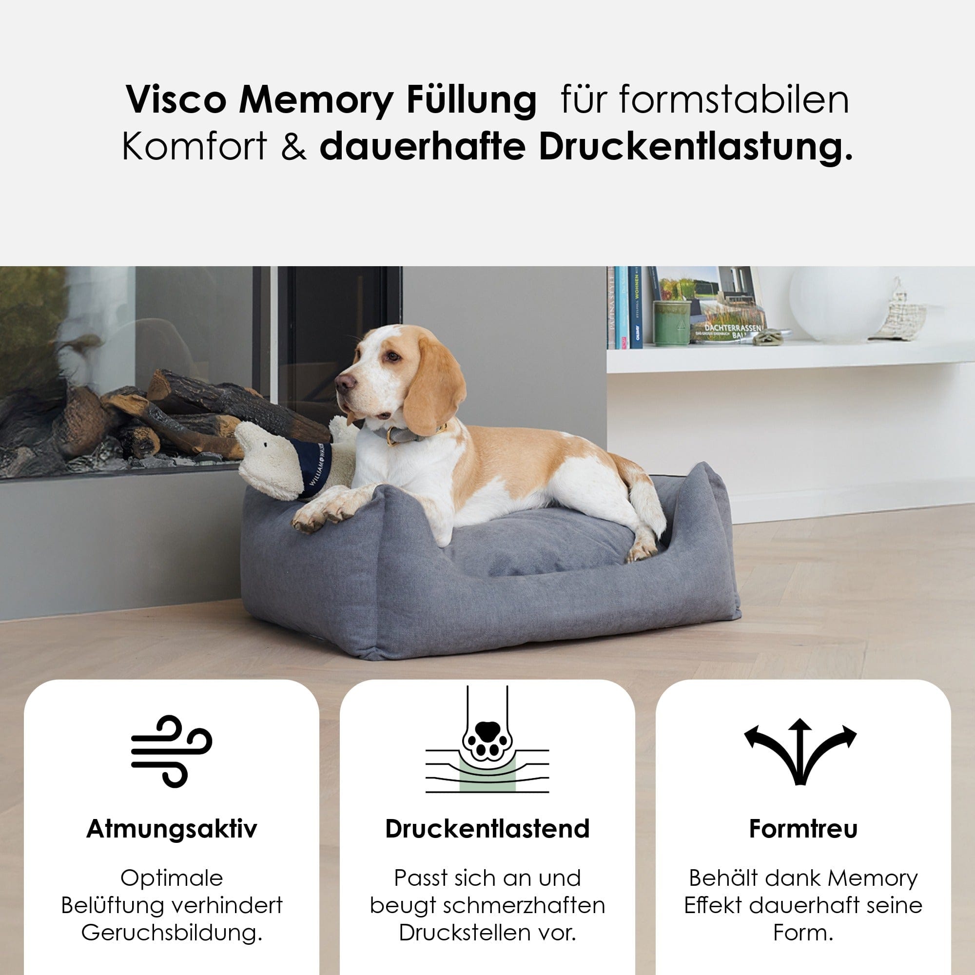 William Walker Orthopädisches Hundebett Plain