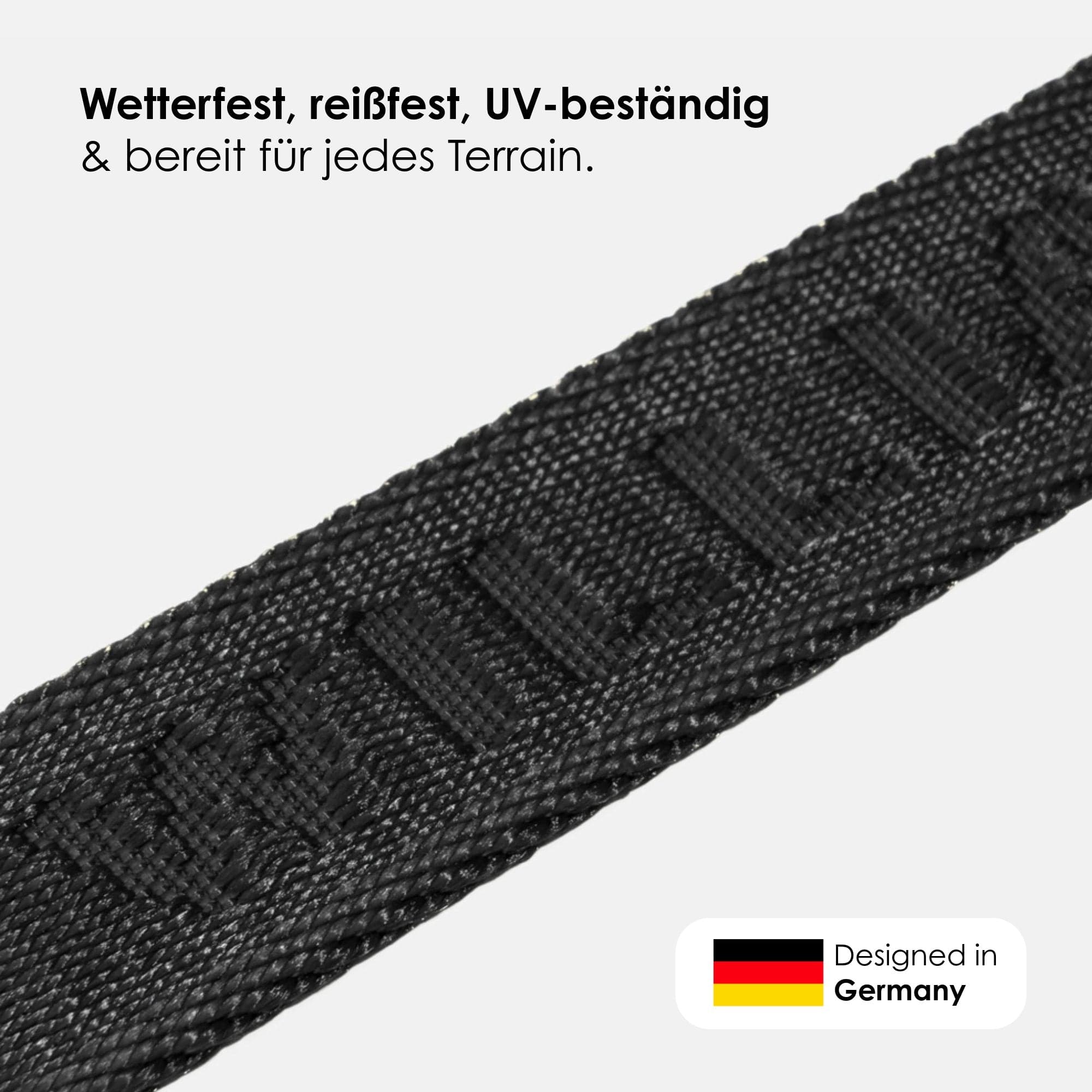 William Walker Jacquard Nylon Hundehalsband Nero (schwarz)