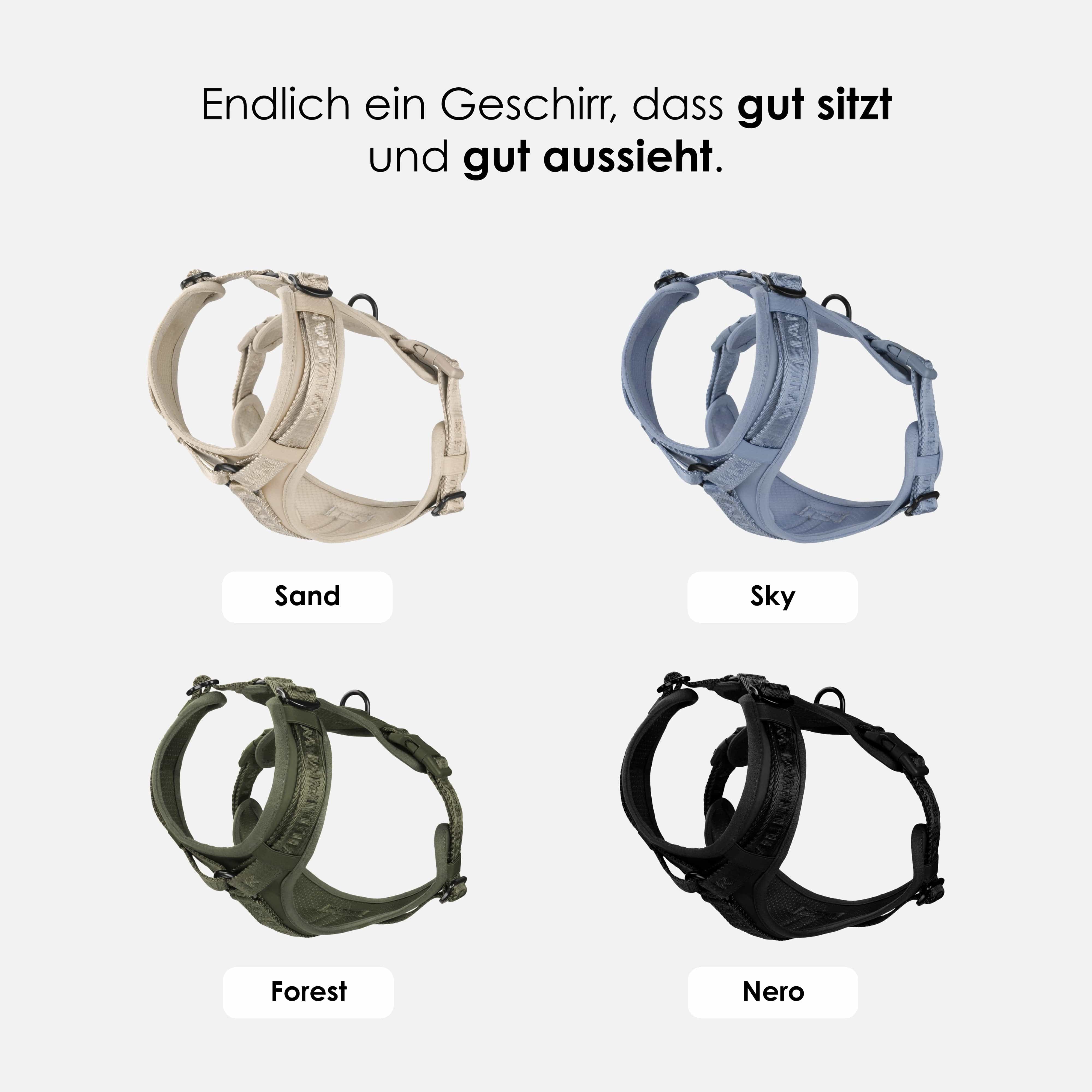 William Walker Hochwertiges Y-Hundegeschirr Forest (grün)