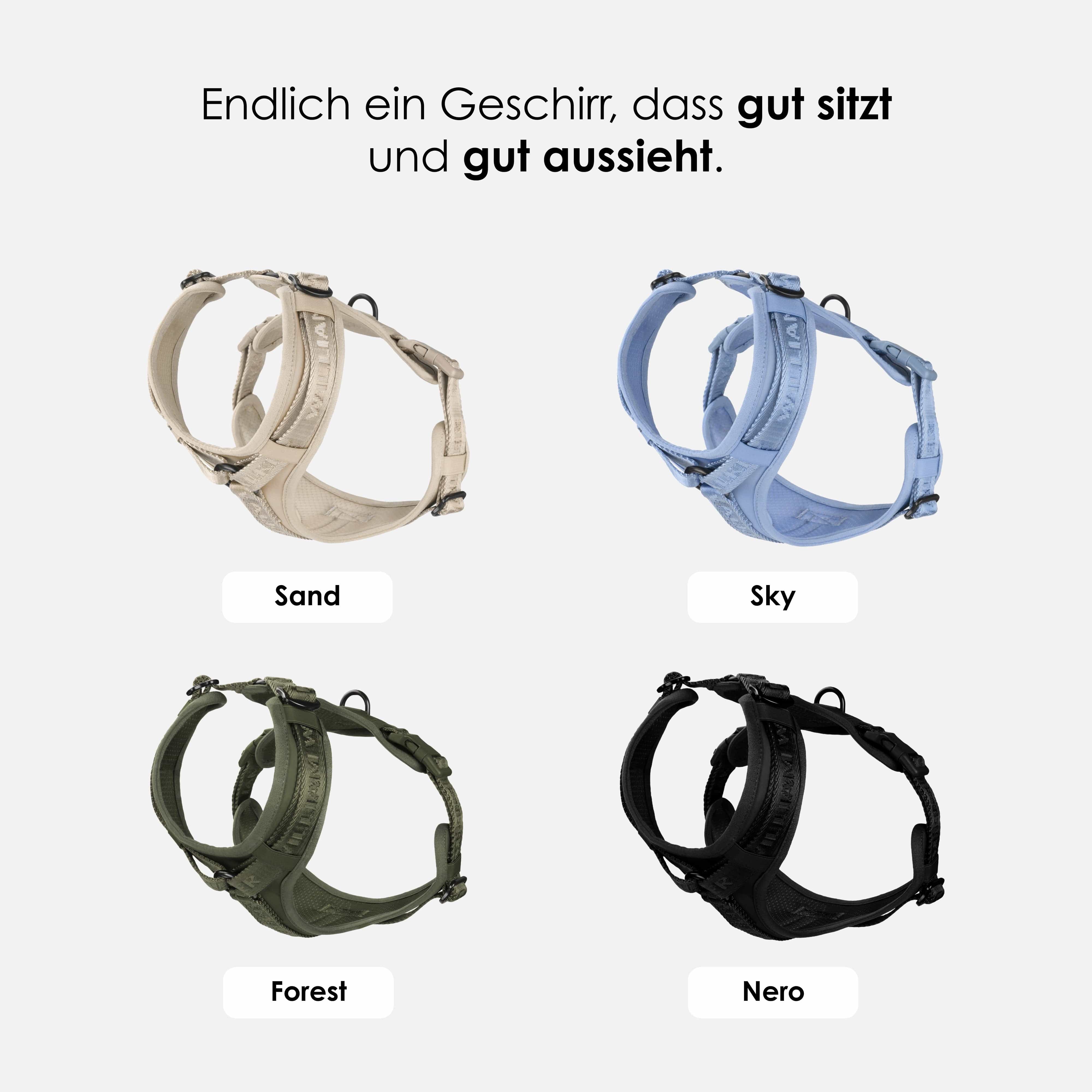 William Walker Hochwertiges Y-Hundegeschirr Sky (blau)