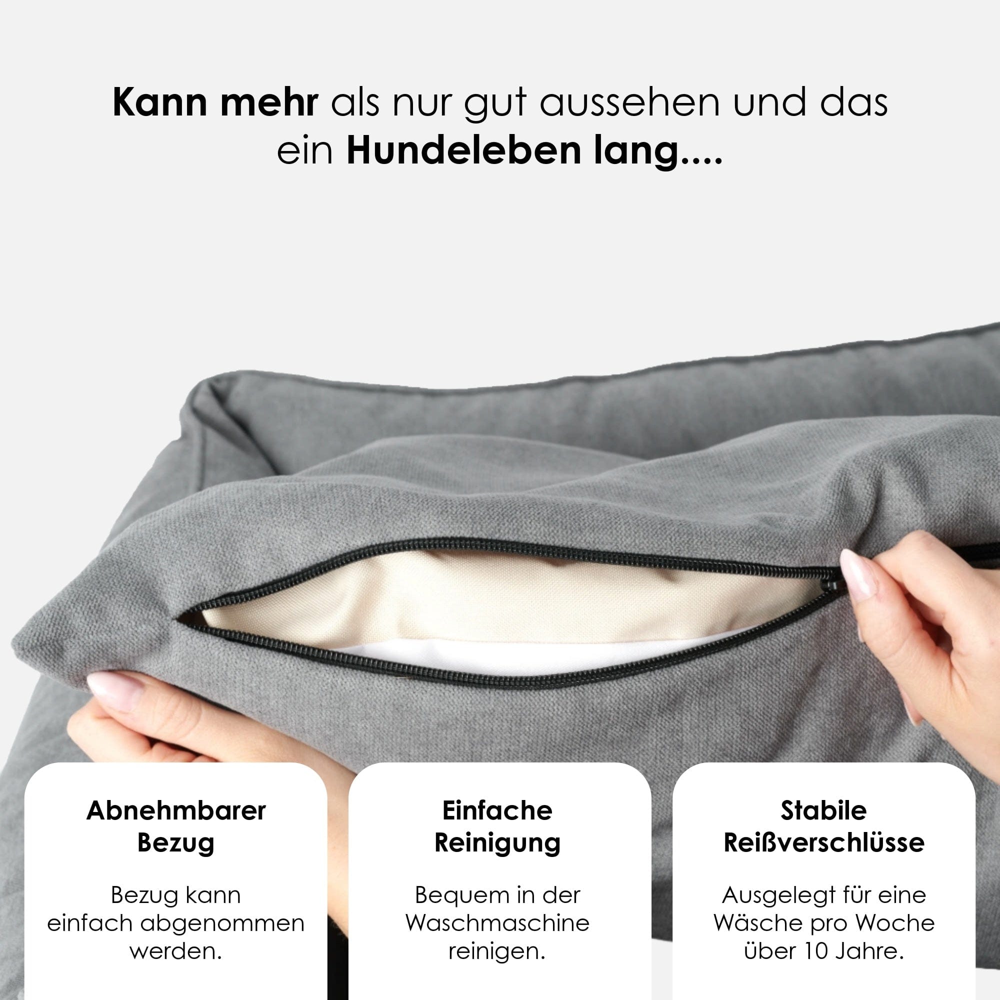 William Walker Orthopädisches Hundebett The Cloud (Dunkelgrau)