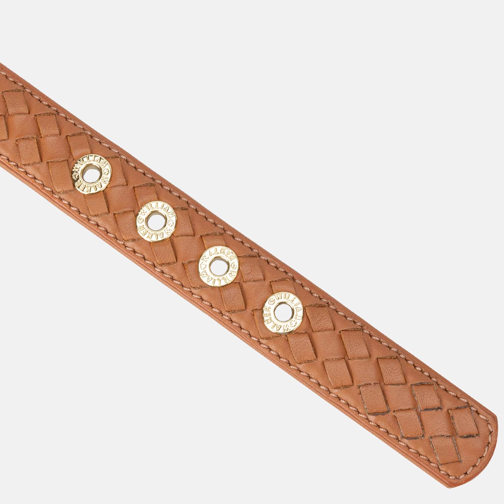 William Walker Leder Hundehalsband Prestige Caramel