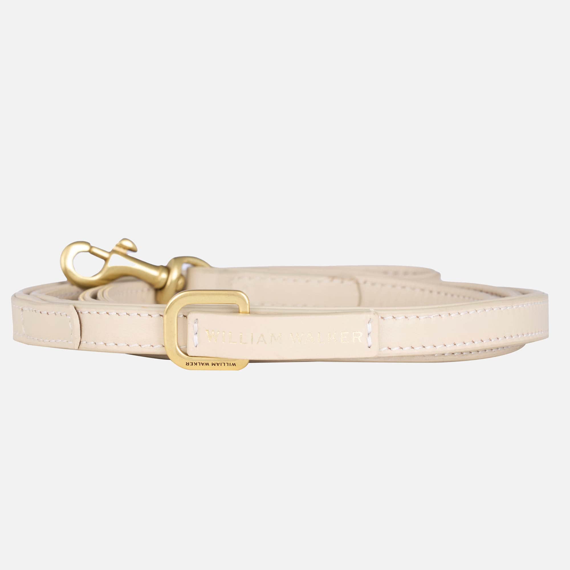William Walker Hochwertige Glattleder Hundeleine Almond (beige)