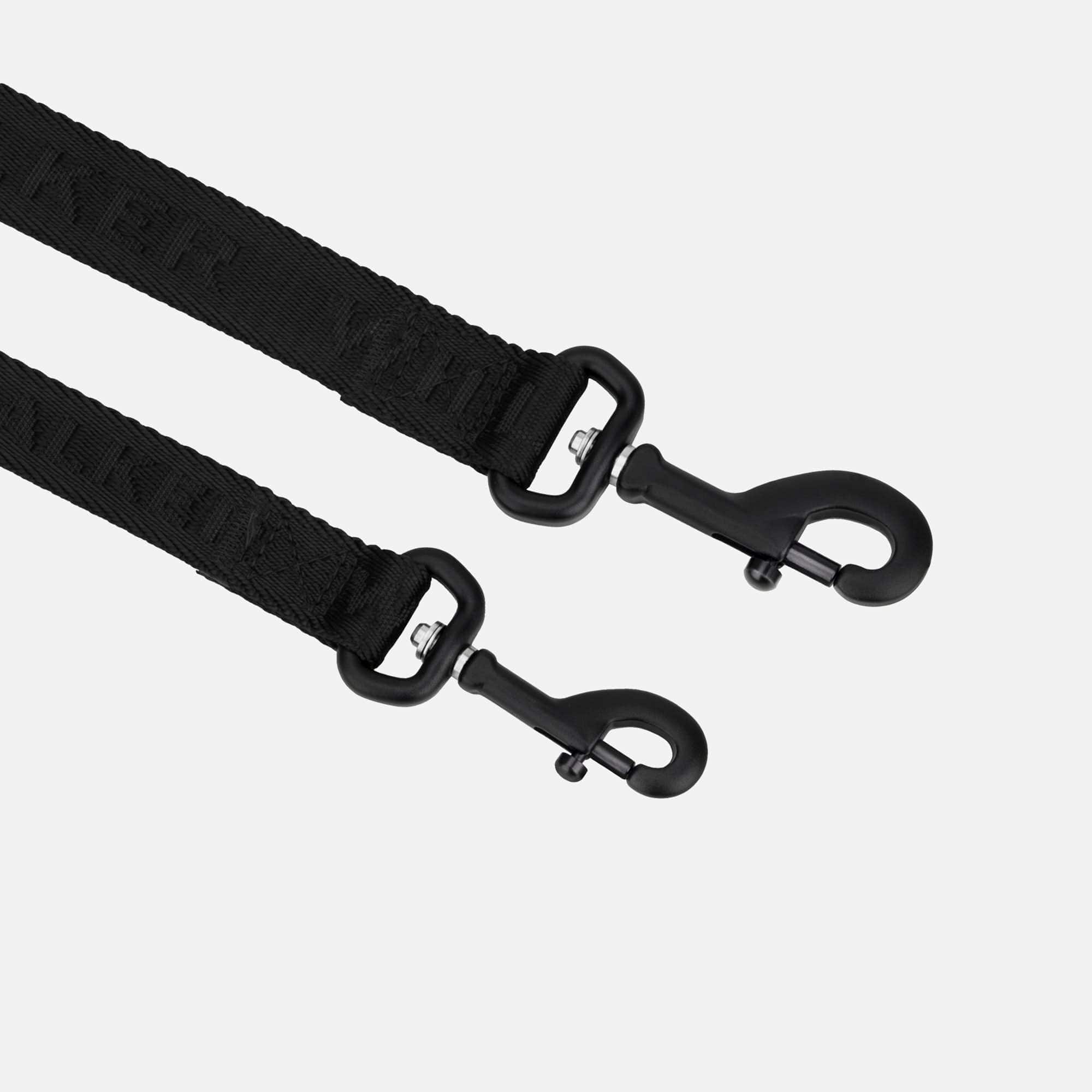 William Walker Jacquard Nylon Hundeleine Nero (schwarz)