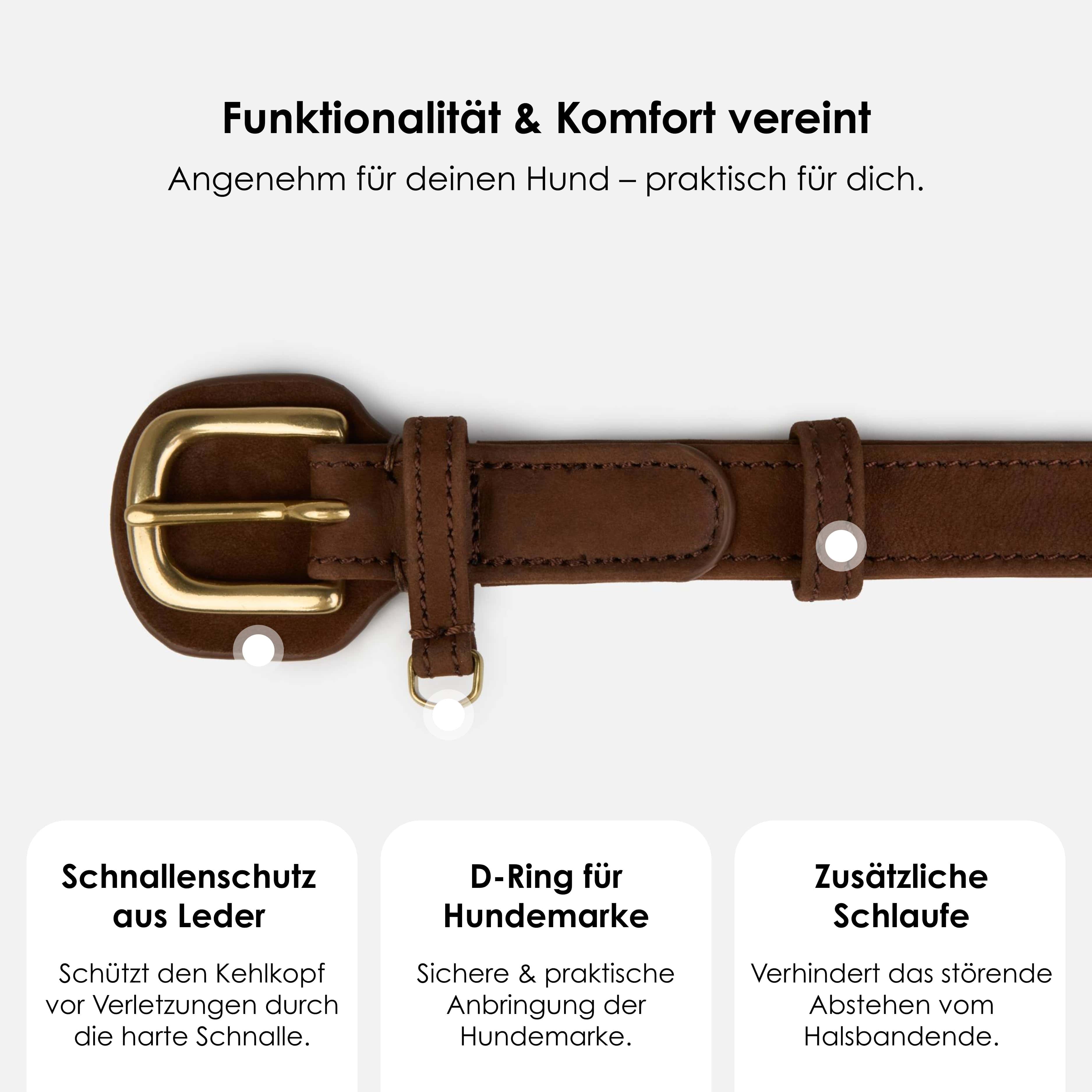 William Walker Hundehalsband aus wasserfestem Nubukleder