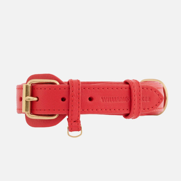 Leather Dog Collar Chili (Red)