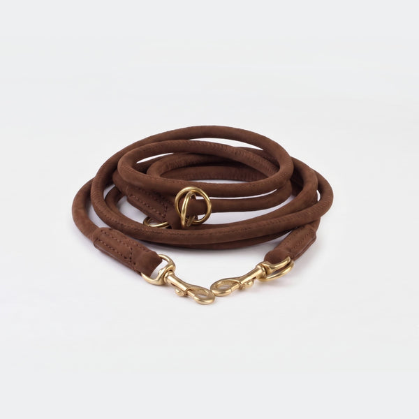 Round Leather Dog Leash (2.5 m)