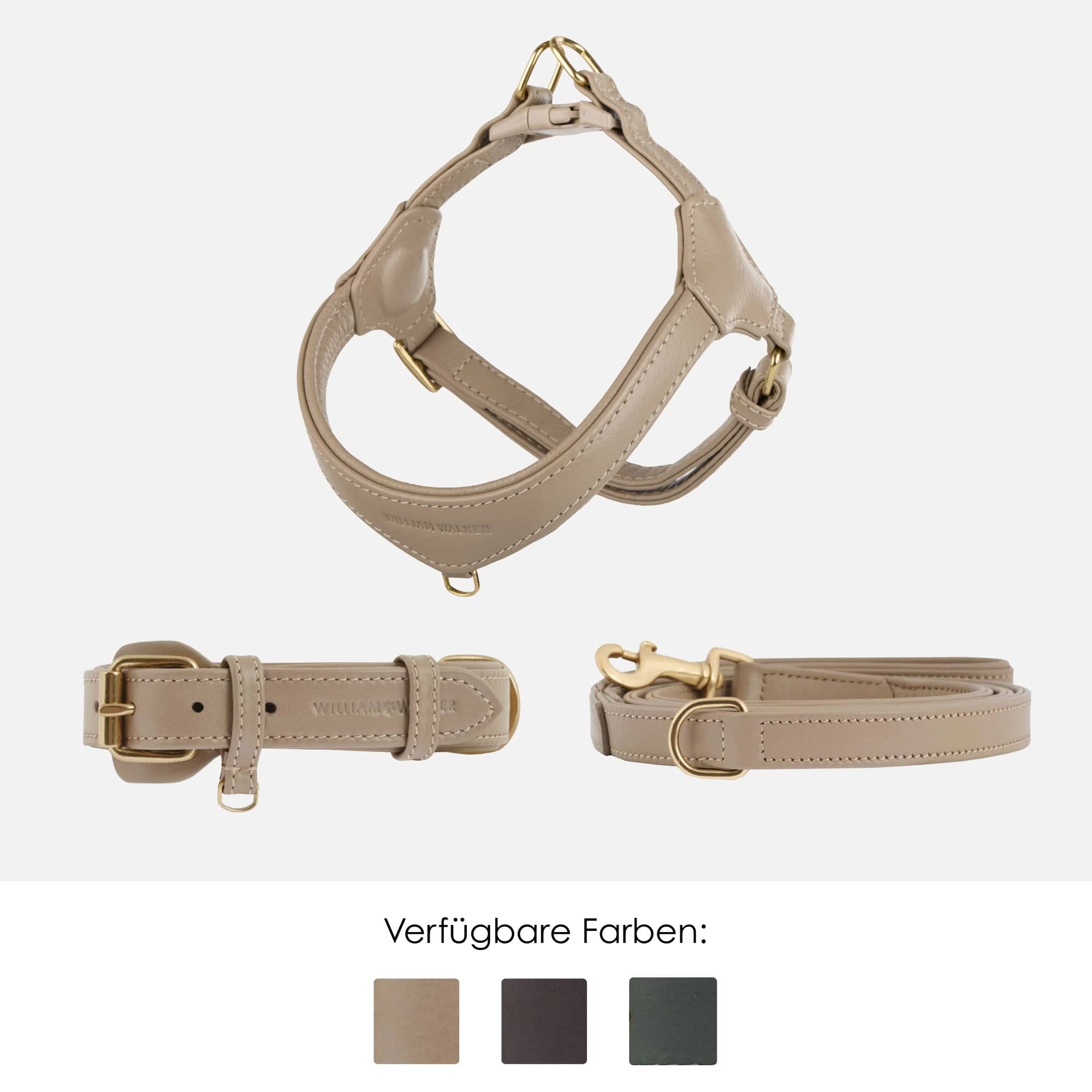 William Walker Premium Ledergeschirr Bundle Konfigurator für kleine Hunde