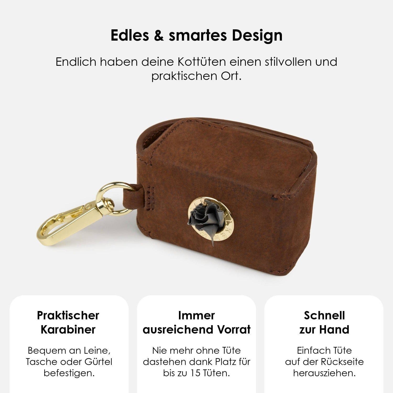 William Walker Kotbeutelspender aus wasserfestem Nubukleder