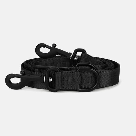 William Walker Jacquard Nylon Hundeleine Nero (schwarz)